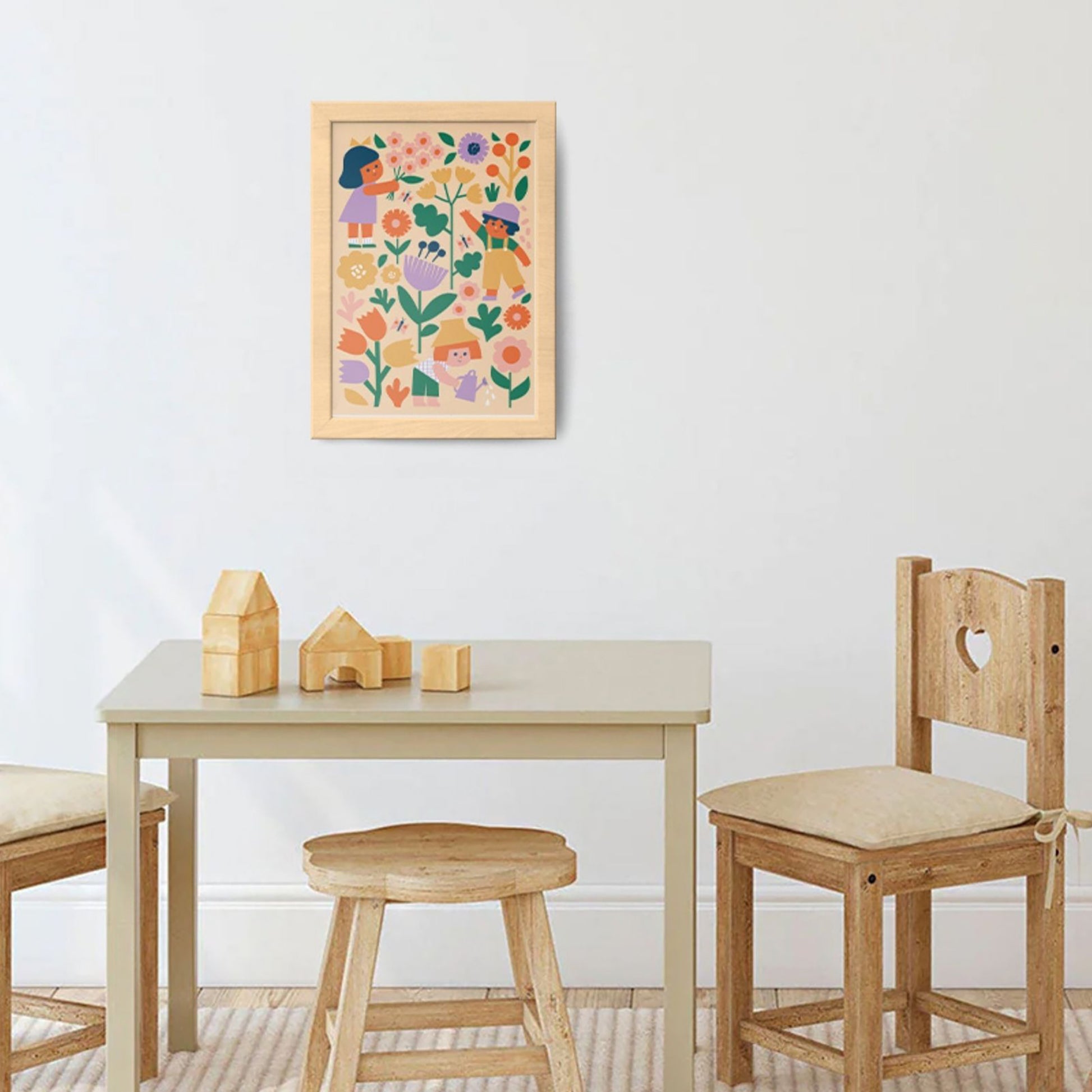 JOS Paint By Numbers In Bloom craft kit with colorful floral and character design