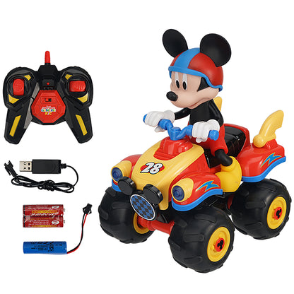 Disney Jr Mickey ATV 4 Wheeler RC toy vehicle red yellow with remote control