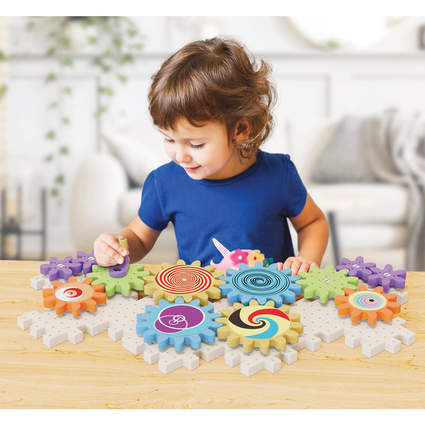 Quercetti PlayEco+ Kaleido Gears - 38pc Colorful STEM Gear Playset