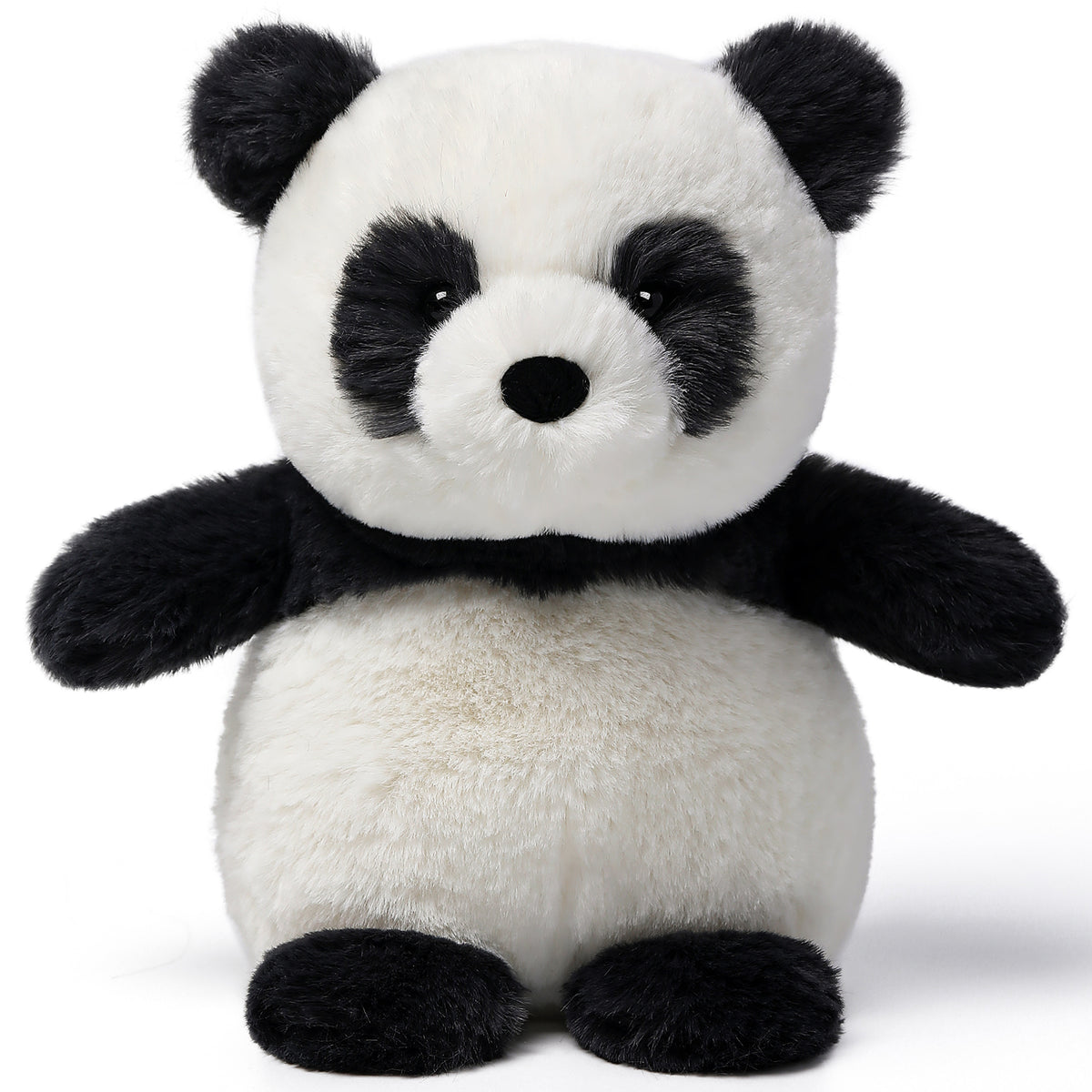Shy Panda Cub 7" plush toy with black and white coloring, round body, and sitting position