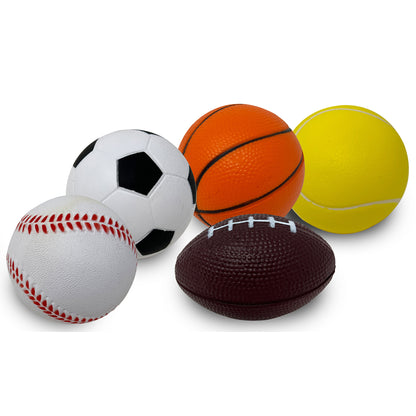 Anywhere Sports 5-Ball Mini Sports Pack: Foam Balls for Kids 3+