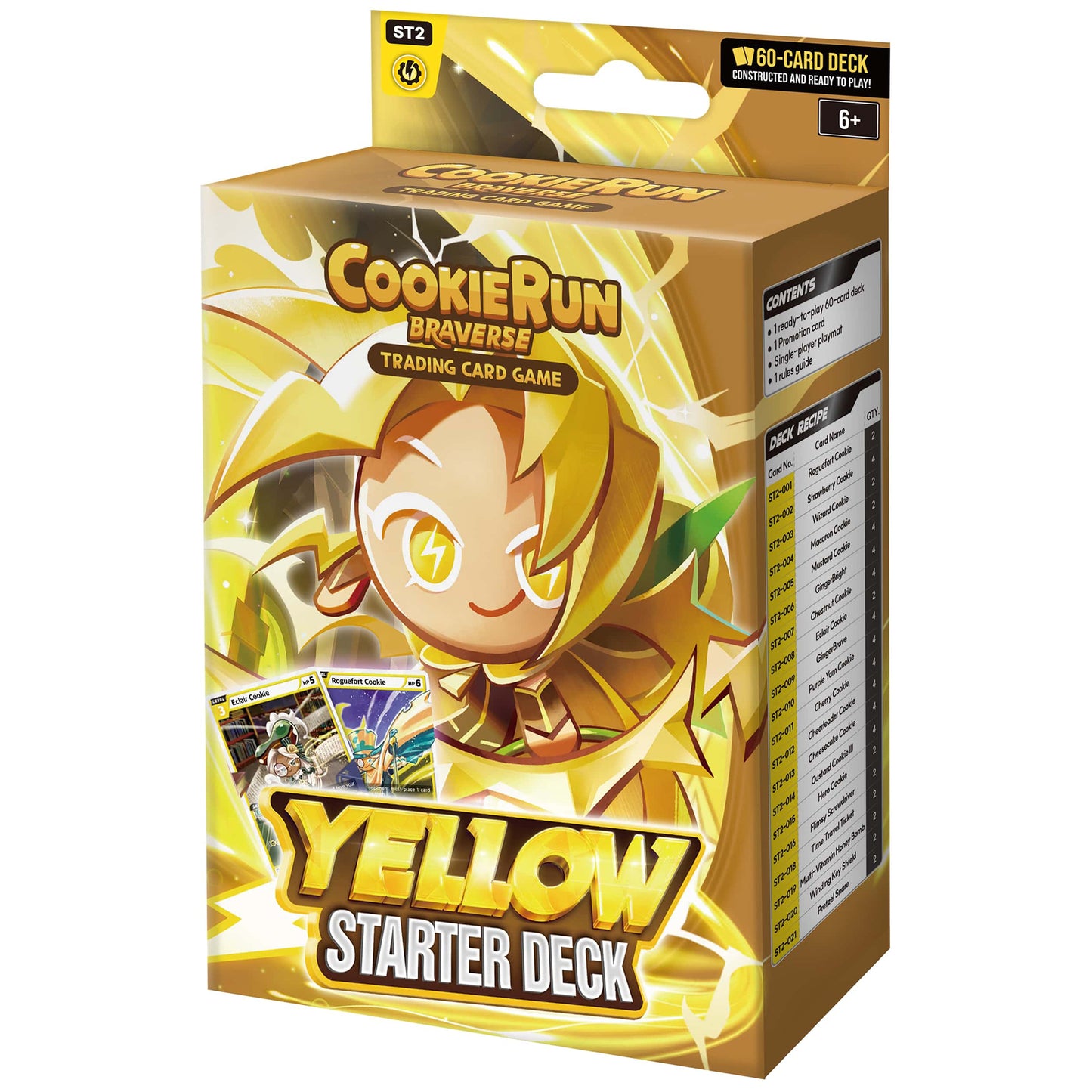CookieRun Braverse Yellow Starter Deck Trading Card Game 60-card set with yellow-themed cookie character artwork