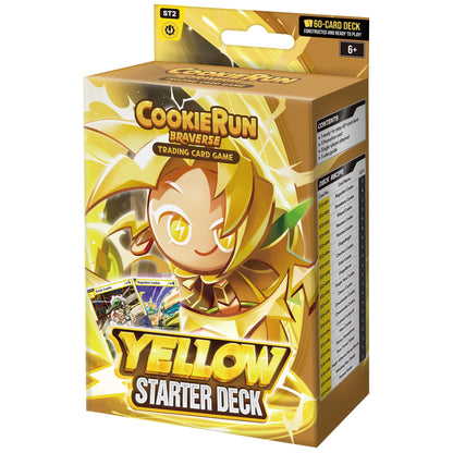 CookieRun Braverse Yellow Starter Deck Trading Card Game 60-card set with yellow-themed cookie character artwork