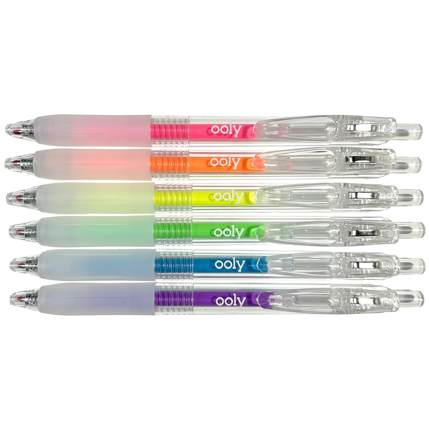 OOLY Jelly Gloss Neon Deco Gel Pens - Assorted Colors, 6-Count