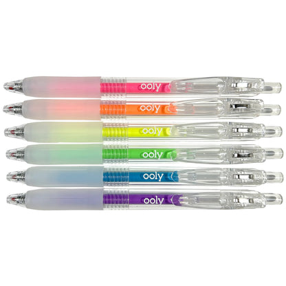 OOLY Jelly Gloss Neon Deco Gel Pens - Assorted Colors, 6-Count