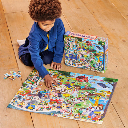 Friendly Town Giant Jigsaw Puzzle - 36 Pieces