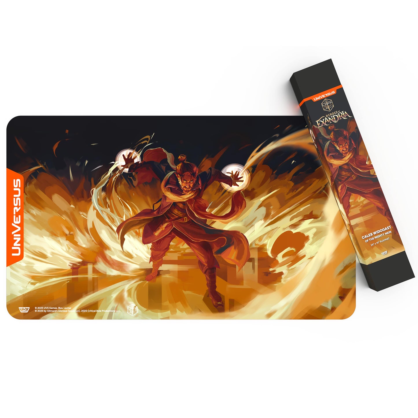 UniVersus Critical Role Caleb Widogast Playmat - 24x14" Tabletop Gaming Mat