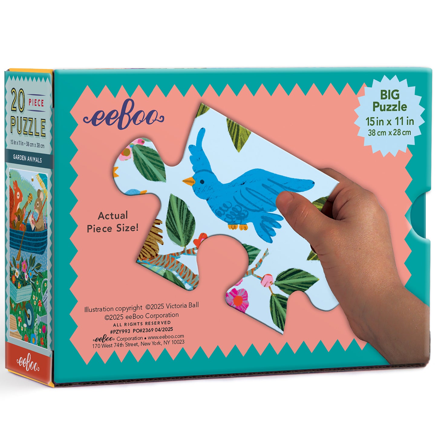 eeBoo Garden Animals 20 pc Jigsaw Puzzle - Eco-Friendly