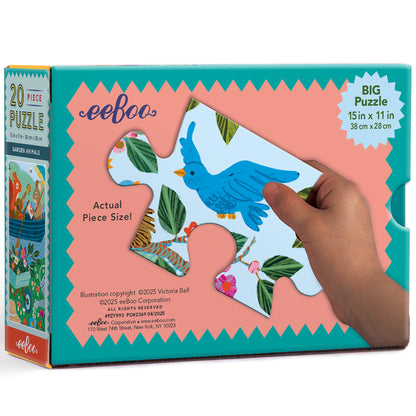eeBoo Garden Animals 20 pc Jigsaw Puzzle - Eco-Friendly
