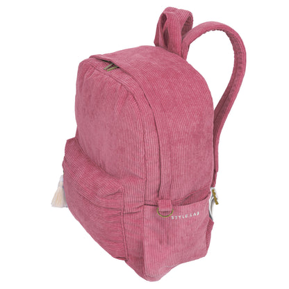 Style.Lab: Billie Corduroy Backpack - Rose Pink