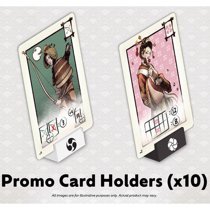 Naishi card game promo card holders set of 10 with Japanese-themed artwork in teal and pink
