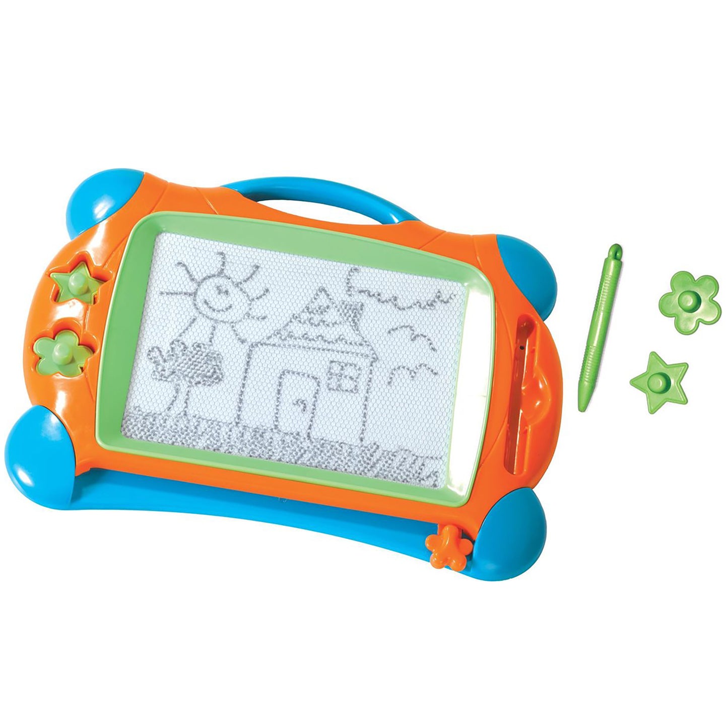 SES Creative Magnetic Drawing Board with Doodle Pen & Stamps - Art Activity Set for Kids 3+