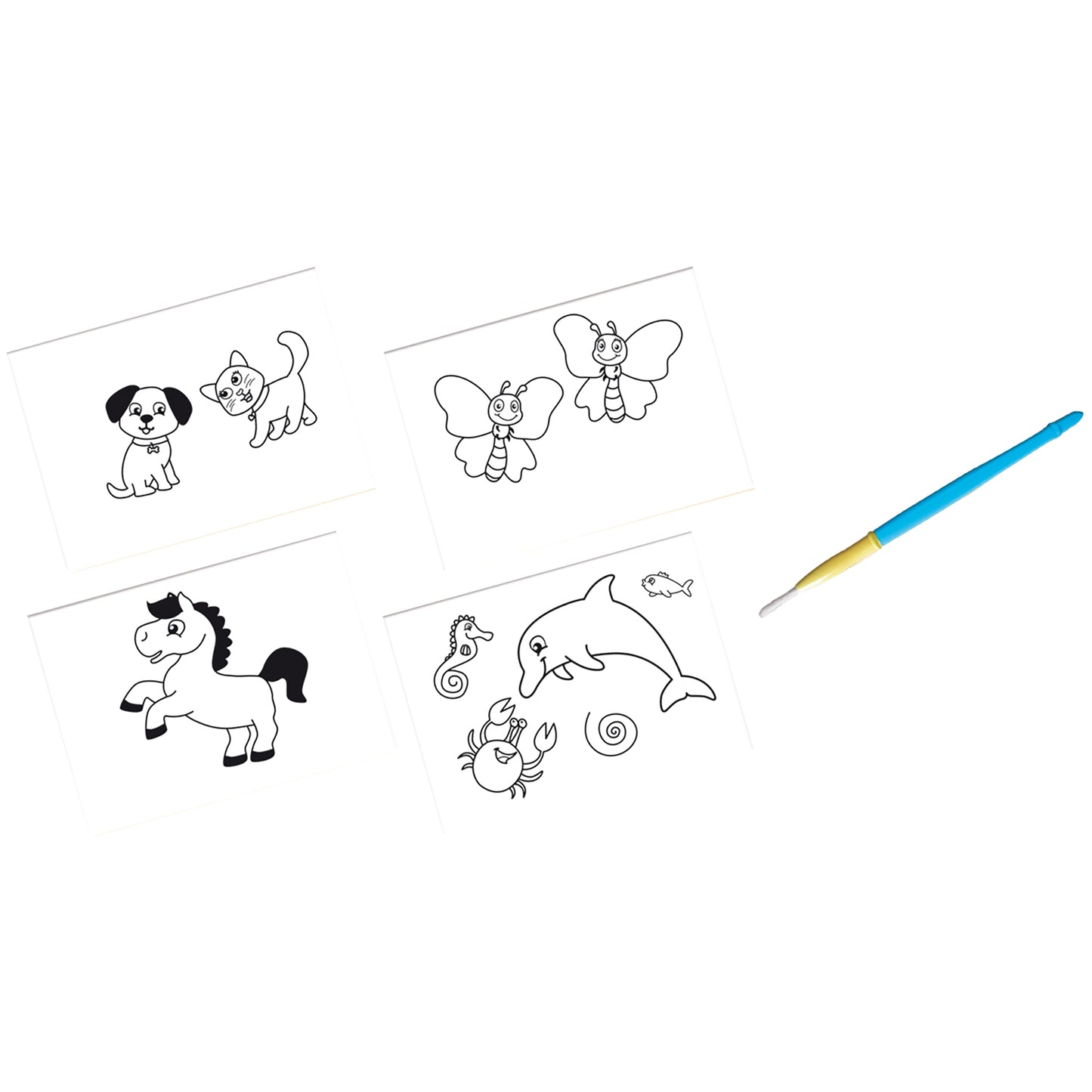 SES Creative My First Coloring With Water Art Set - 4 Reusable Animal Boards