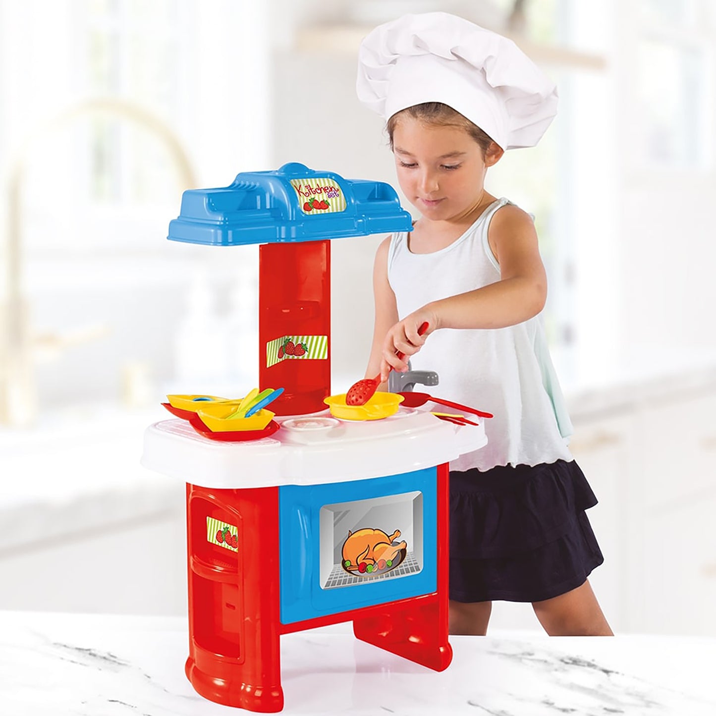 Dolu Chef's Kitchen Playset - Colorful 20pc Set for Toddlers