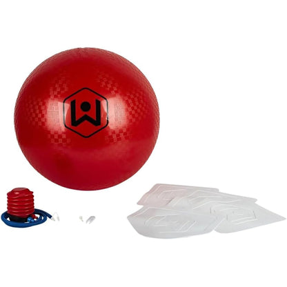Wicked Big Sports 20 inch red kickball with pump and patches