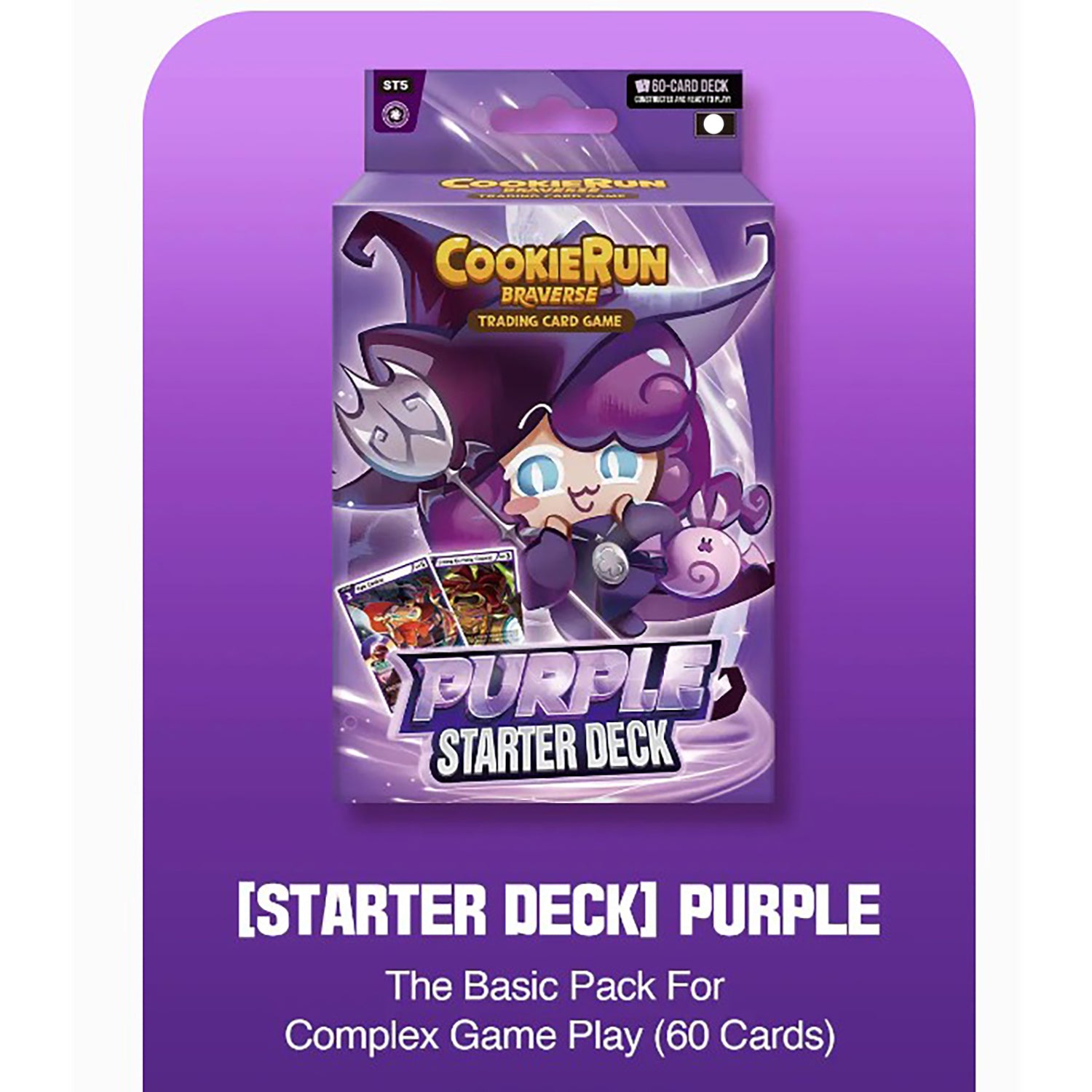 CookieRun Braverse Purple Starter Deck Trading Card Game 60-card set
