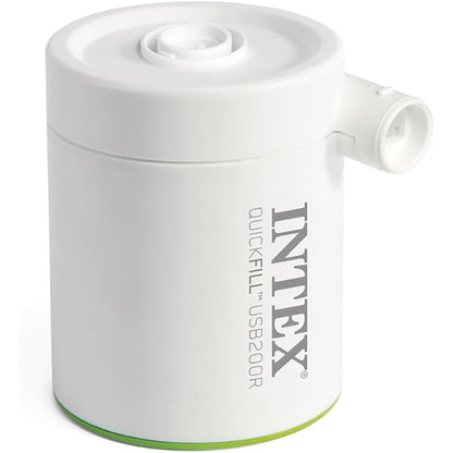 Intex Quickfill USB200R air pump with white body and green base