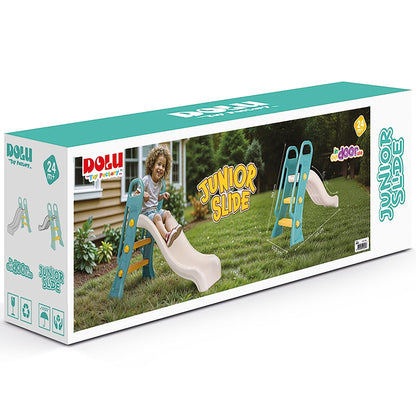 Dolu Junior Slide in Green-Yellow-White for Toddlers, Indoor-Outdoor Slide