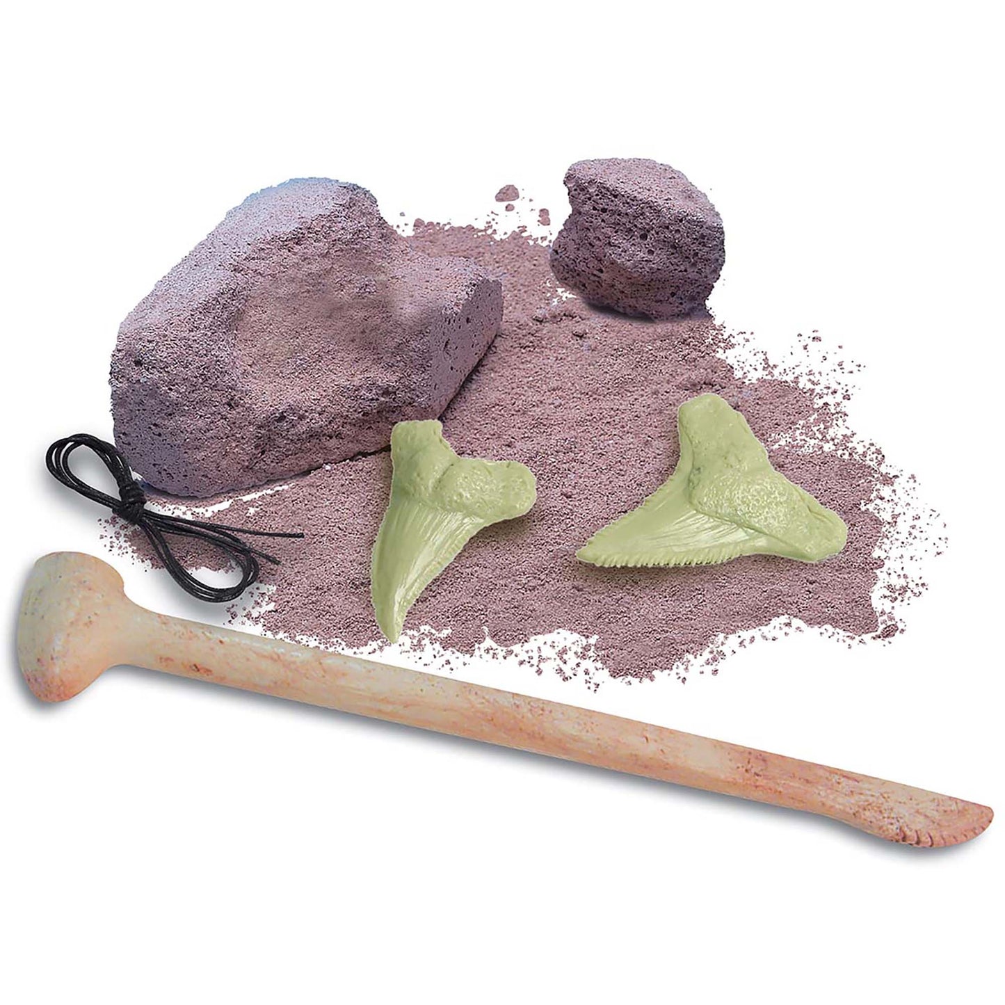 KidzLabs Glow-in-the-Dark Shark Tooth Fossil Digging Kit