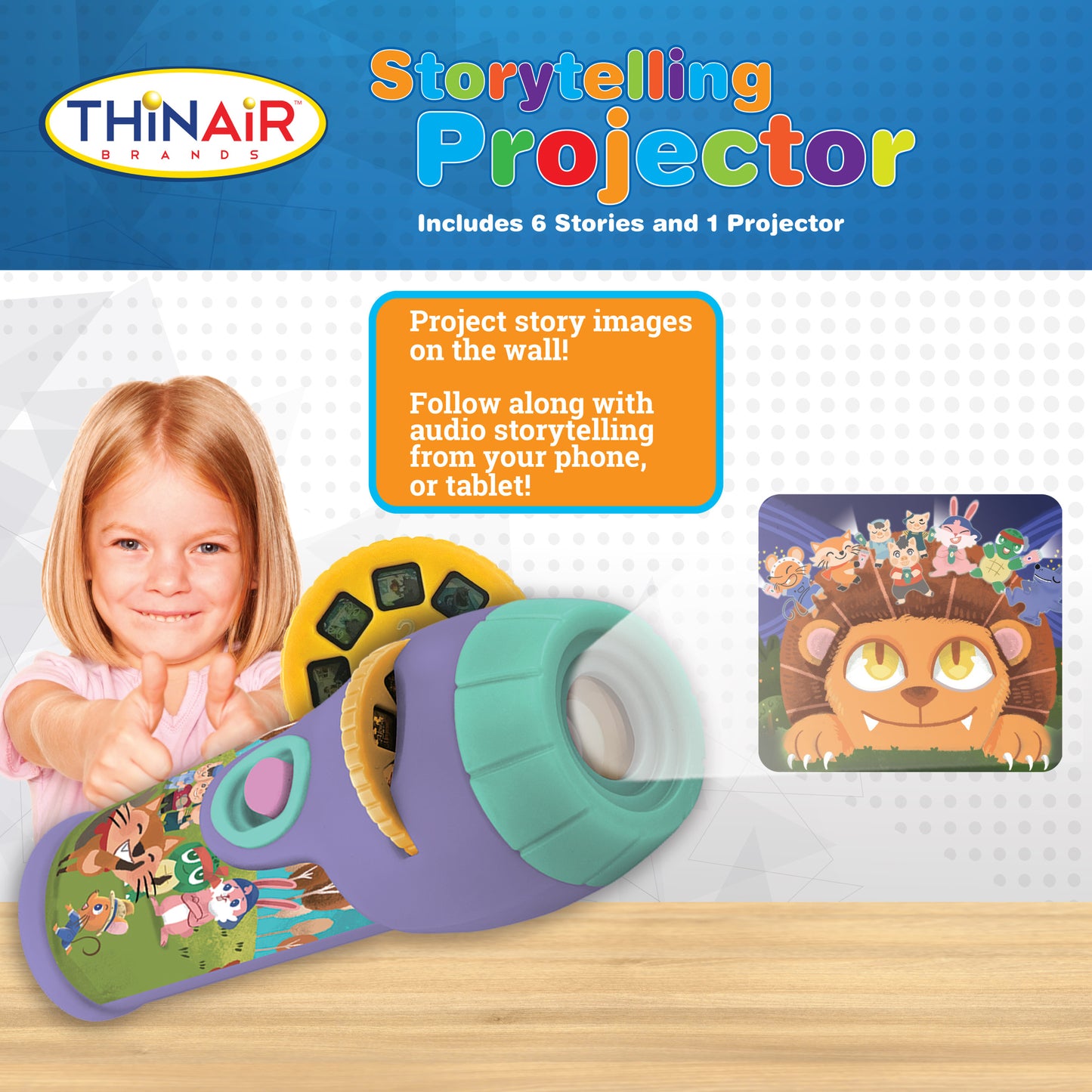 Playful Minds Storytelling Projector - Interactive Tales & Sounds for Kids