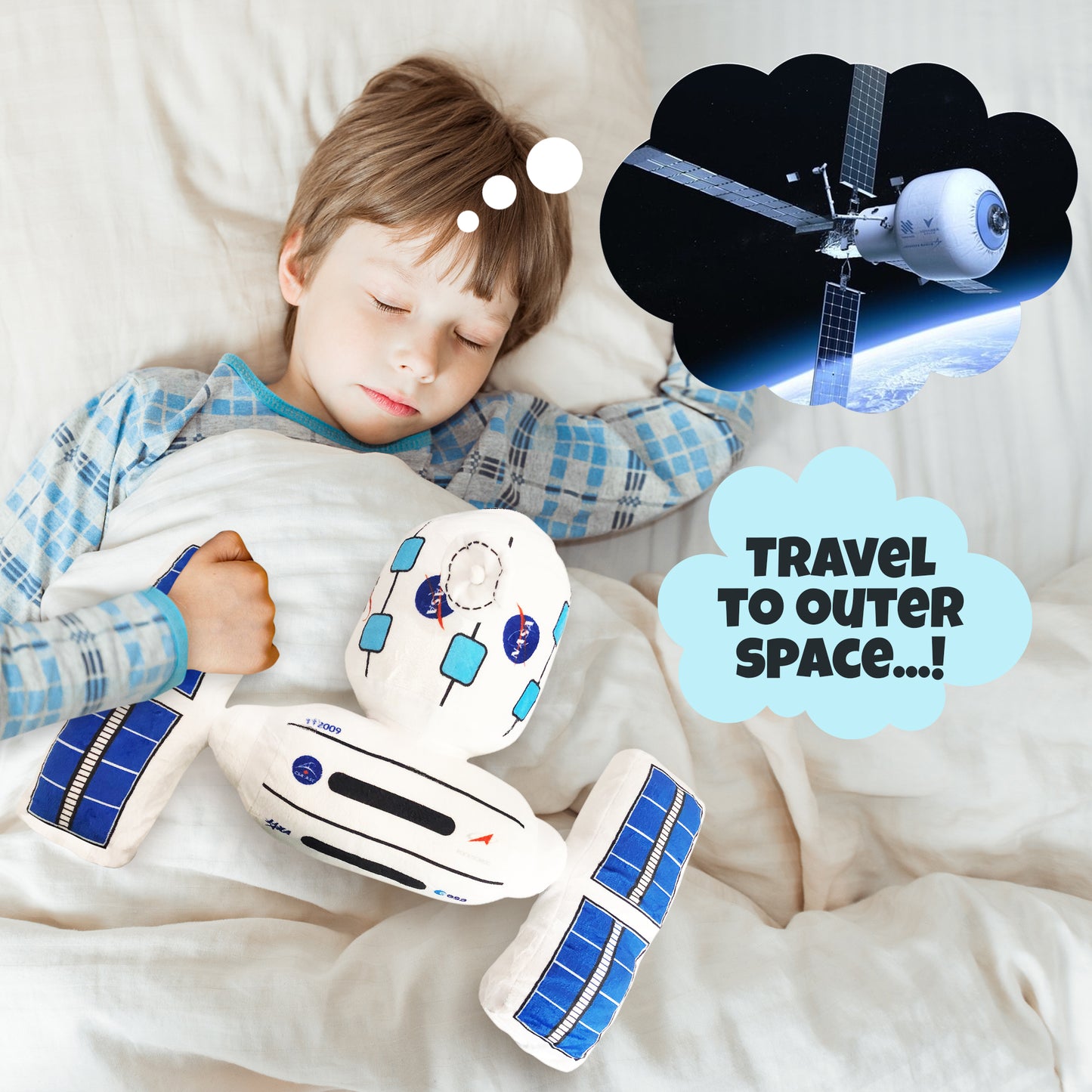 Cosmic Cuddles Space Station 12 inch Soft Plush Toy