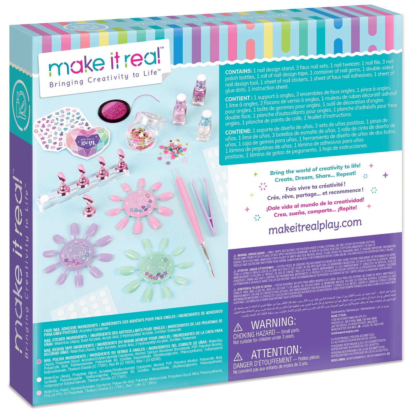 MIR Bling Magic Nail Styling Set – Complete Kid-Friendly Manicure Kit