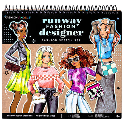 Fashion Angels Runway Fashion Designer Sketch Set - Kids' Art Kit, Ages 6+