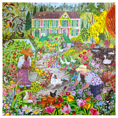 Piece&Love French Flower Garden 1000 piece jigsaw puzzle featuring colorful garden scene