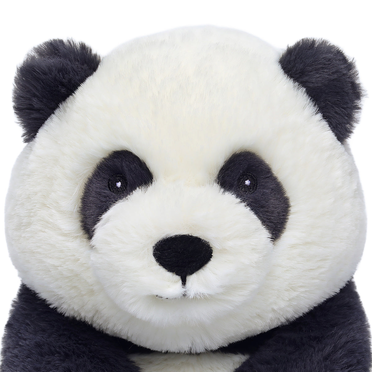 Forest Series Smiling Panda Momo 9.8" plush toy with black and white coloring and friendly expression