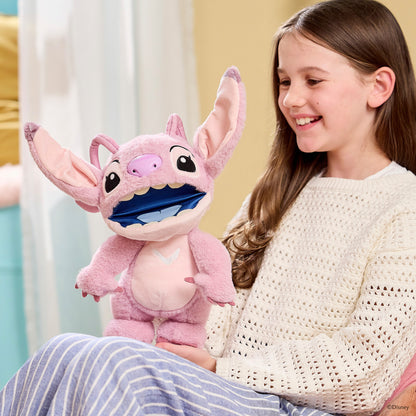 Pink Disney Angel Chatty Puppetronic plush toy with interactive sounds and movements