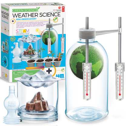 Green Science Weather Science Mini Observatory kit with globe, thermometers, and cloud maker