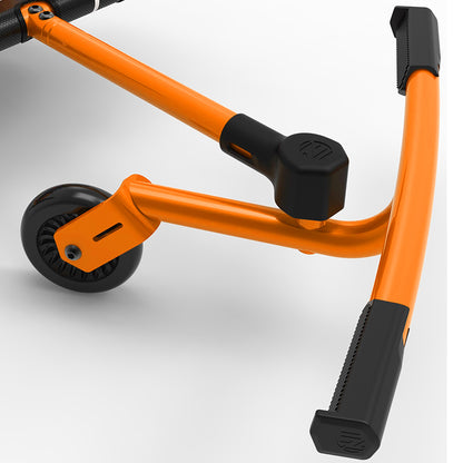 EzyRoller Drifter X orange and black ride-on toy with steering handles and wheel