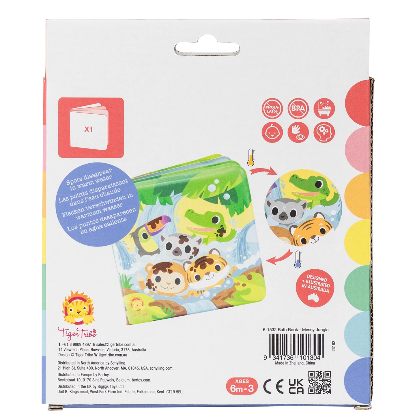 Tiger Tribe Jungle Magic Bath Book - Waterproof Animal Adventure Book