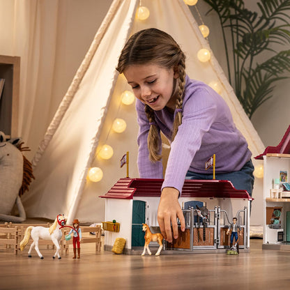 Schleich Horse Club Lakeside Country House & Stable - 192pc Doll House Adventure Playset