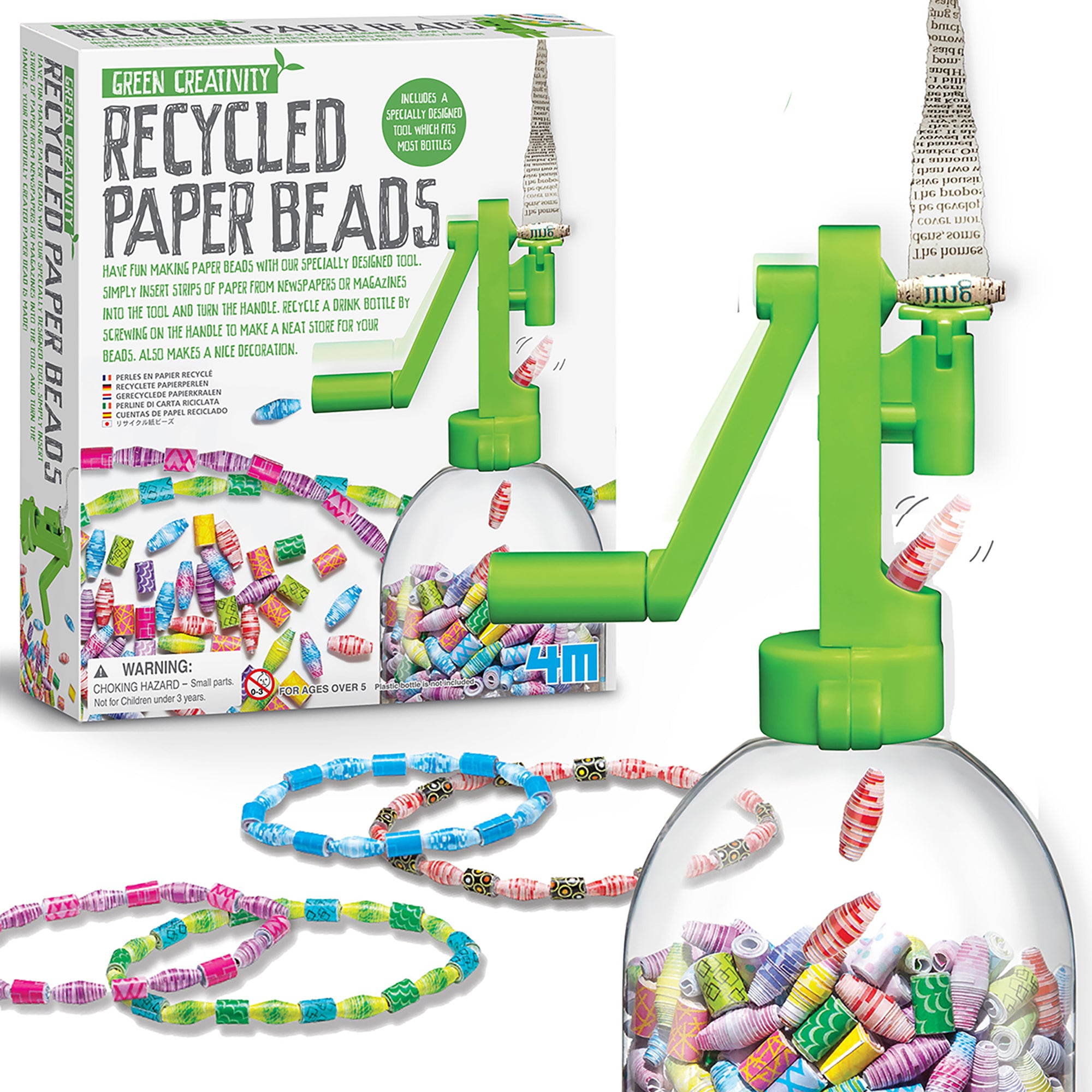 Green Creativity Eco-Friendly Recycled Paper Beads Kit – Toys