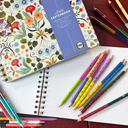 Piece&Love Flora's Double-Sided Colored Pencils - 25pc Set