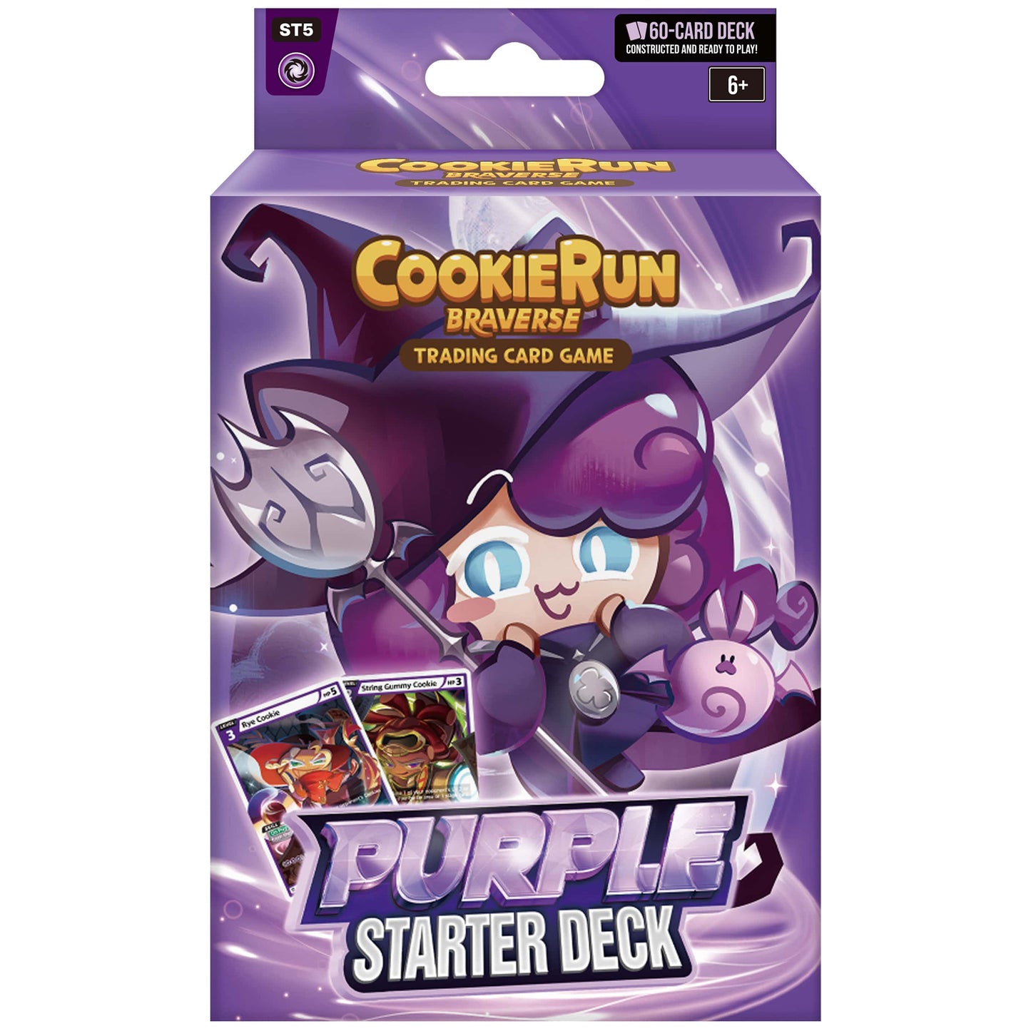 CookieRun Braverse Purple Starter Deck - 60 Card Trading Card Game Set