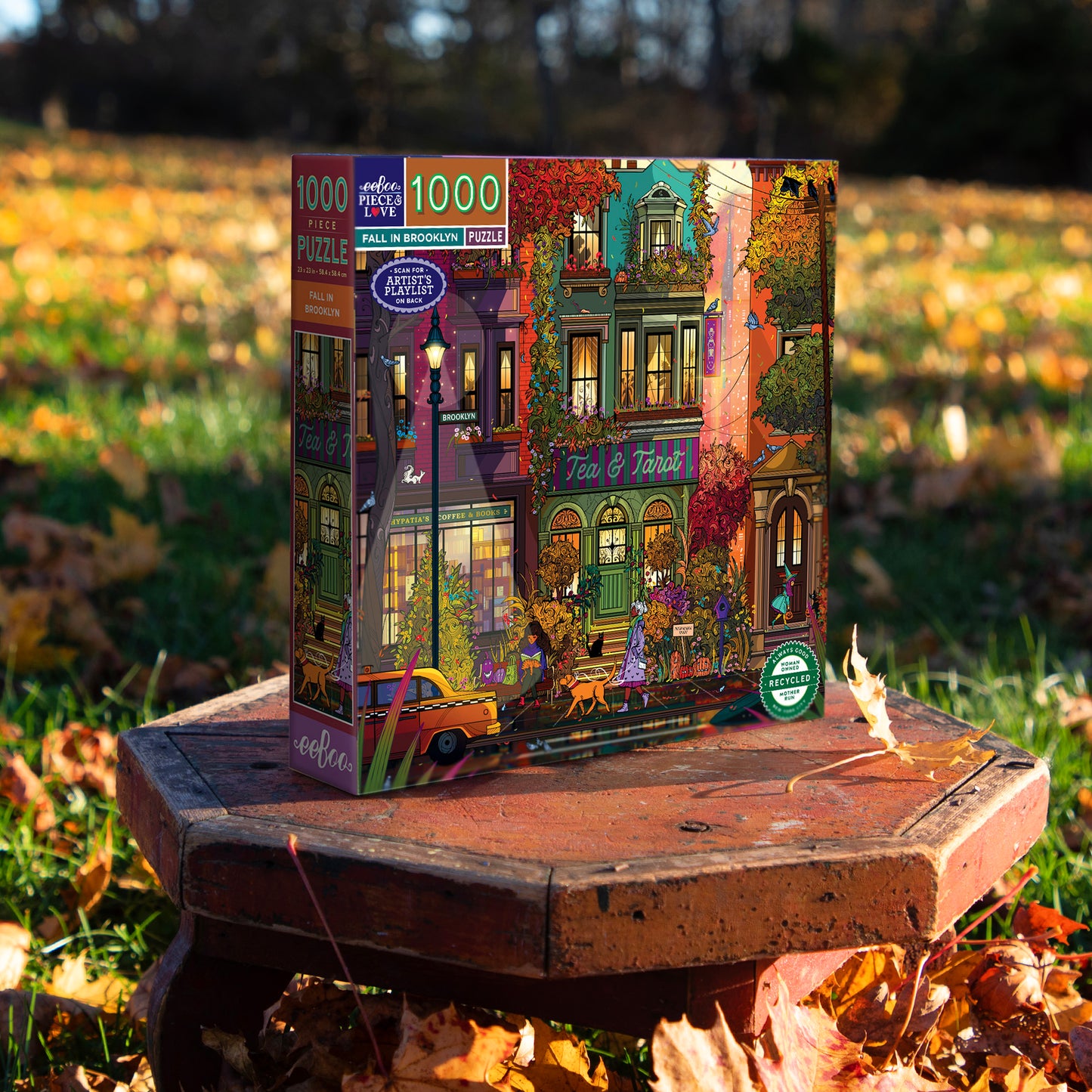 eeBoo Piece & Love Fall In Brooklyn 1000 pc Puzzle