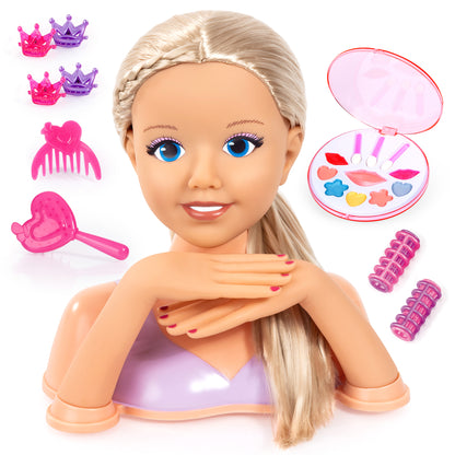 Bayer Design Lisa Top Model Styling Head - 10" Beauty Playset