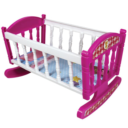 Adorable 12" Doll Playset with Stroller, Bed, and Highchair
