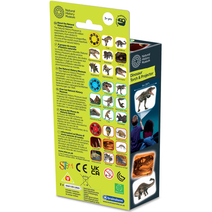 Natural History Museum Dinosaur Torch Projector with 24 dinosaur images and flashlight
