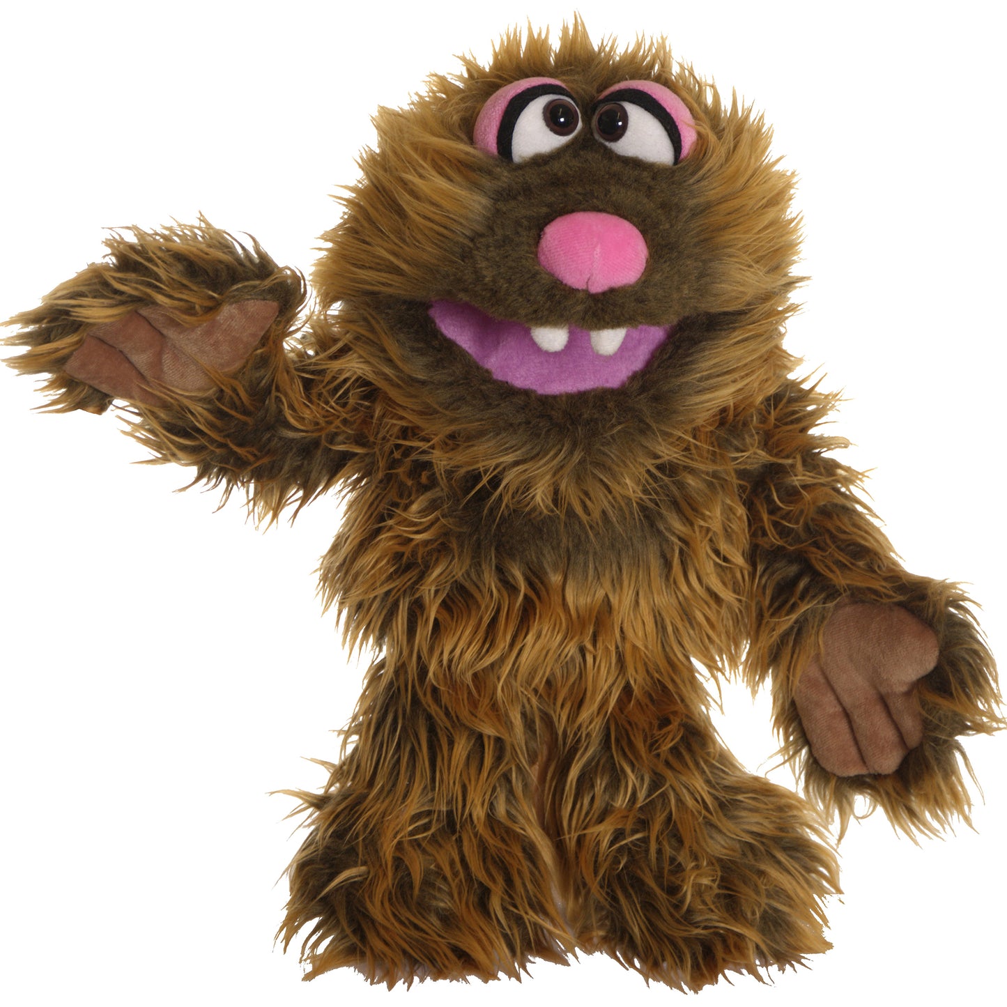 Living Puppets Fran The Friendly Brown Monster 12" Plush Hand Puppet