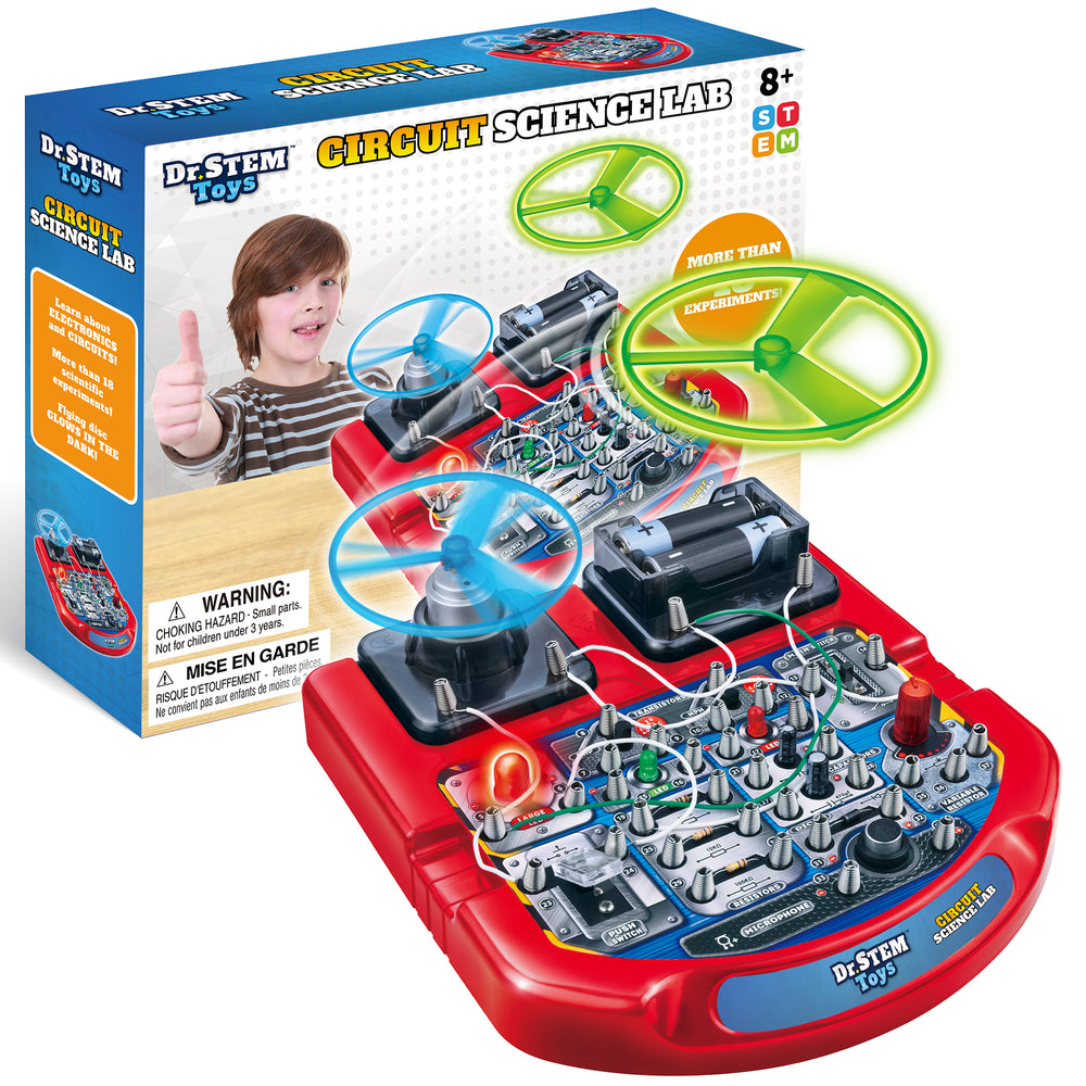Dr. STEM Circuit Science Lab LED Light-Up Kit with 18 Experiments for Kids 8+
