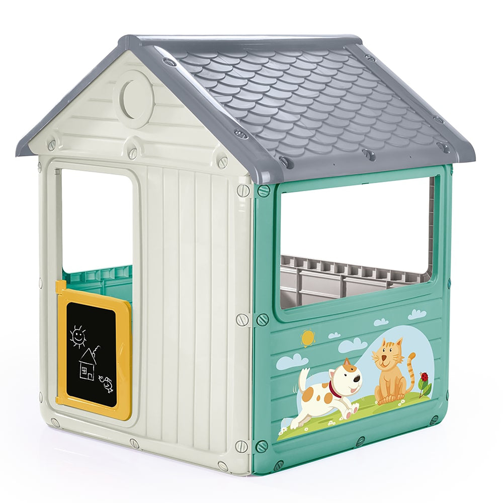 Dolu My First House Playhouse - Chic White & Green, Age 2+