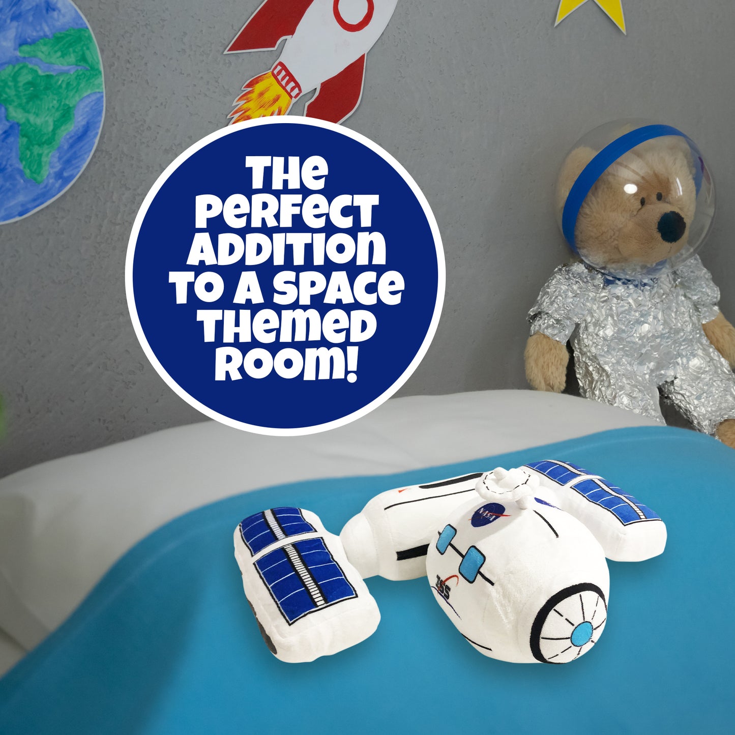 Cosmic Cuddles Space Station 12 inch Soft Plush Toy