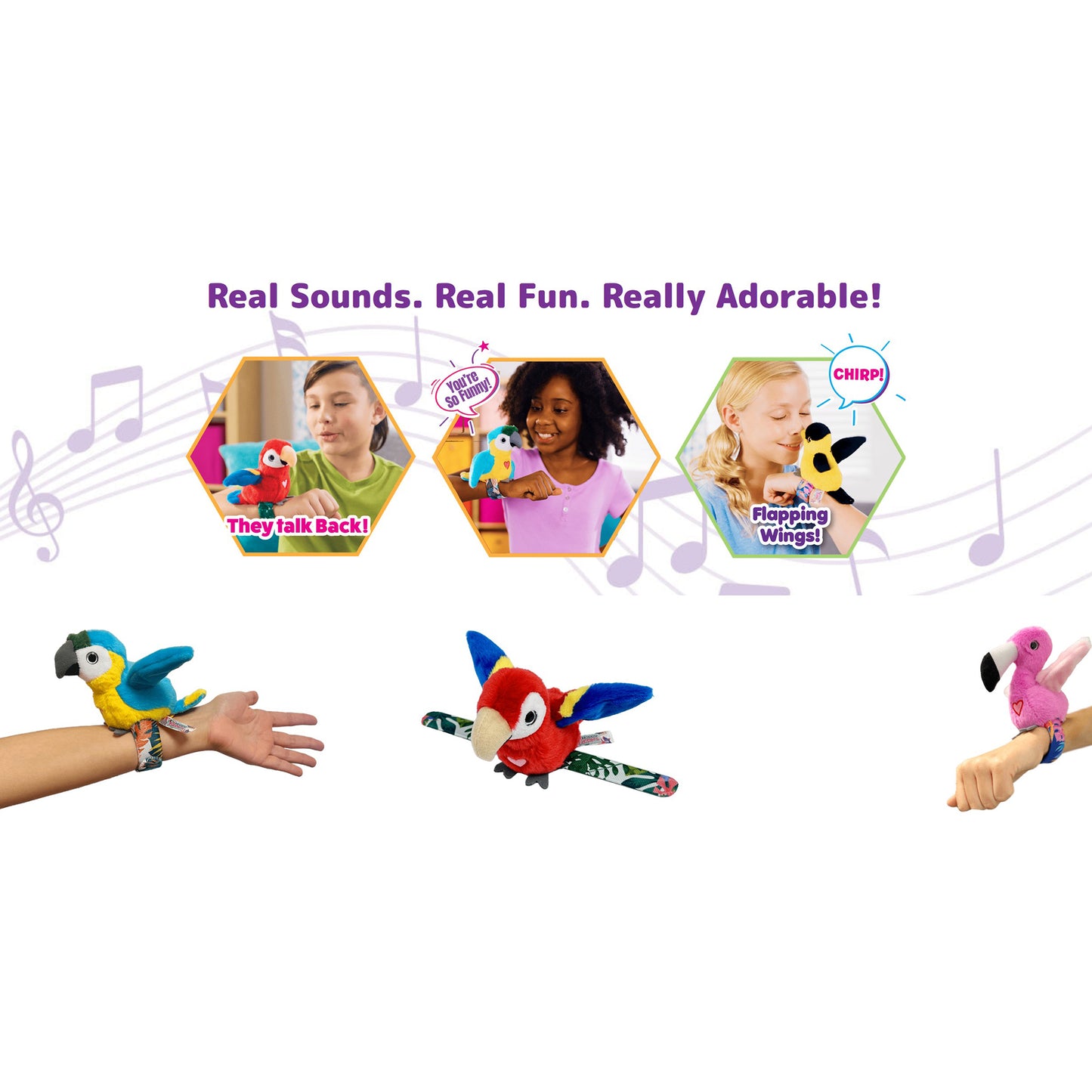 Happy Yappers Interactive Birds 2 Pack: Cockatoo & Blue Parrot