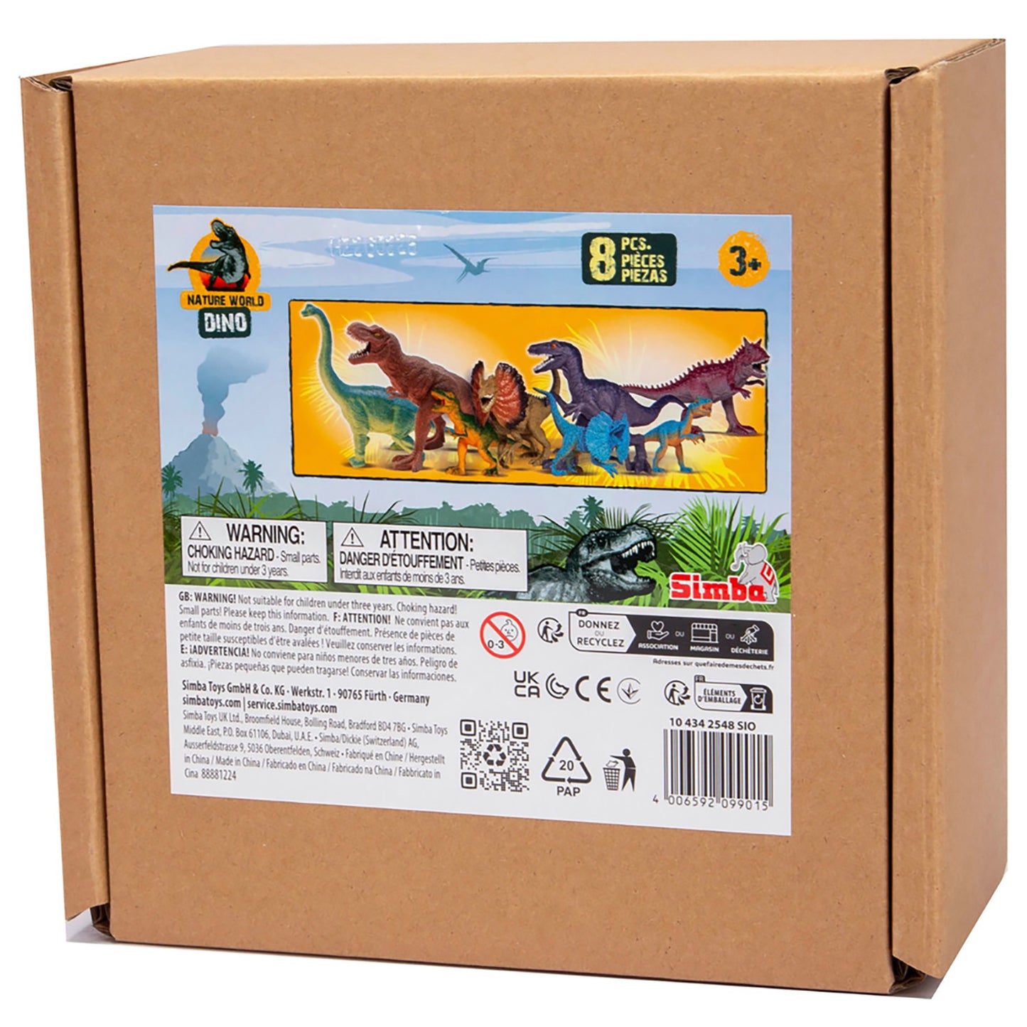 Simba Toys Dinosaur Playset - 8 Realistic Figures for Kids 3+