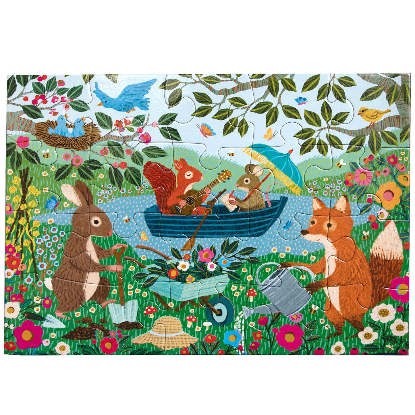 eeBoo Garden Animals 20 pc Jigsaw Puzzle - Eco-Friendly