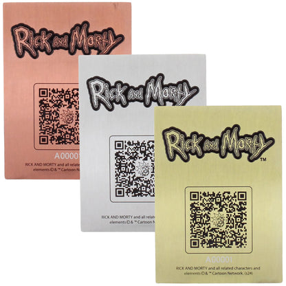 Exquisite Gaming Rick & Morty Digiplate Starter Pack with 3 Collectible Metal Cards & Phone Stand