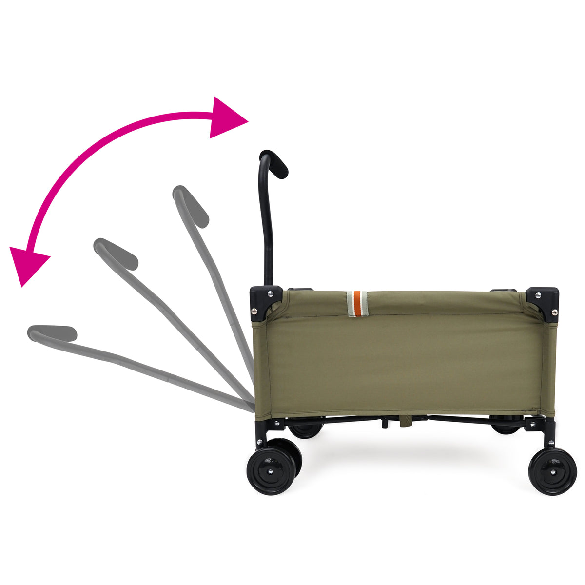 509 Crew Little Wagon in khaki with folding pull-along cart design and easy-grip handle